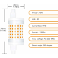 Miniatyrbillede 3 af 5: R7s 10W LED Pære (2-pak) Dæmpbar med SMD2835 LED Chip, Keramisk Krop, 220V 1000lm, Varmt & Koldt Hvidt Lys 3000-6000K, - 360° Udskiftning, Ideel til