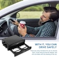 Miniatyrbillede 5 af 5: Auto Single Din Bilradio Lomme, Universal Cd Radio Lomme Drik Kopholder Opbevaringsboks Sort