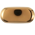 Miniatyrbillede 5 af 5: 3X Guld Metal Opbevaringsskuffe Oval Frugtfad Prikkede Små Genstande Display Spejl