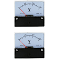 Miniatyrbild 1 av 4: 2X Rektangulär Voltmeter DH670 Analog Spänningsmätare Panel AC 0-300V