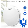 Miniatyrbilde 5 av 5: Røykvarsler med 10 års batteri EN 14604 Mini fotoelektrisk brannalarm med stillingsfunksjon Testknapp, frittstående 85 dB høy alarm for brann W