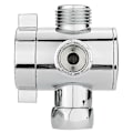 Miniatyrbillede 2 af 4: 1/2 tommer trevejs T-adapterventil til toilet bidet bruserhoved afledningsventil
