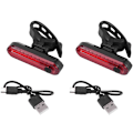 Pikkukuva 1 / 5: 2 kpl/setti takavalo, ultra USB-ladattava takavalo, punainen suuri intensiteetti LED-lisävarusteet sopii kaikkiin maantiepyöriin, kypäriin