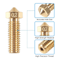 Miniatyrbillede 2 af 5: 35 stk. messingdyse-sæt 0,2 mm 0,3 mm 0,4 mm 0,5 mm 0,6 mm 0,8 mm 1,0 mm 3D-printerdyse ekstra ekstruderdyse M6