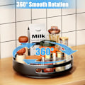 Miniatyrbilde 2 av 5: Roterende krydderstativ, 30 cm dreieskive, roterende krydderstativ-arrangør for skap, pantry, kjøkkenbenk, kjøleskap, kontor