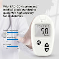 Miniatyrbillede 3 af 5: Blodsukkermåler Diabetes Test Kit med 50 No-Coding Test Strips, 50 Lancets