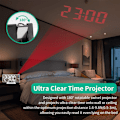 Miniatyrbild 5 av 5: Digital väckarklocka, projektionsväckarklocka för tunga sömnare, digital klocka för sovrum med stor LED-display, 12/24H, USB-laddningsport, snooze