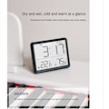 Miniatyrbillede 3 af 5: Digitalt hygrometer termometer med ur, fugtighedsmåler, timer, alarm til hjem, kontor, soveværelse, hvid