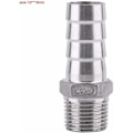 Miniatyrbilde 3 av 5: 1 stk Connexteur pigg-rørkobling til gjengeadapter dfe rustfritt stål rørstengel SS304 1/8 \" 3/4\" (1/2  19mm)