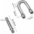 Miniatyrbillede 2 af 5: M5 Rustfrit Stål Shackle lige Rustfrit Stål Rem, (10 stk)