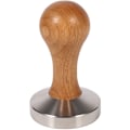 Miniatyrbillede 1 af 5: 1 stk. Espresso Kaffeepressetøj Træhåndtag Rustfrit Stål Kaffetamper med 58 mm Flad Bund Varmt