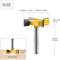 Miniatyrbilde 2 av 5: Frestejler for flater, sporfreser, 8 mm freser med 1/4\" skaft T-blad, for dører, bord, hyller, vegger og mer