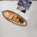 Miniatyrbillede 2 af 5: Nordisk Dekorativ Bakke Guld Blade Form Serveringsbakke Palet Frugt Snack Fad Bord Opbevaringsarrangør ()