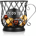 Miniatyrbilde 1 av 5: Kaffe Kapselkurv, Kaffe Pod Organizer, Kaffe Kapsel Oppbevaringskurv, Svart Original Design Kaffe Kapsel Holder, Perfekt Kaffe Tilbehør Stor