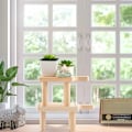 Miniatyrbild 4 av 5: Balkongväxtställningar i trä, blomställningshylla, blomkrukkepall, orkidéväxtprydnader S