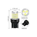 Miniatyrbillede 2 af 5: 7443 7440 T20 W21/5W Super Lyse LED Pærer, 12V 24V Xenon Hvid, til Bakkelygter Blinklys Bremser Baglygter Parkering RV Lys (2 Pak)