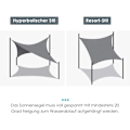 Miniatyrbillede 2 af 5: Vandafvisende Rektangulær Skygge Sejl, Oxford Polyester 95% UV Beskyttelse, Tårebestandig, Udendørs Solbeskyttelse til Have, Balkon, Terrasse, Patio, C