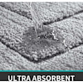 Miniatyrbilde 3 av 5: Sklisikker badematte, myk mikrofiber baderomsmatte, vannabsorberende, maskinvaskbar, ekstra tykk dusjmatte for baderom, 60 x 90 cm, lys grå -