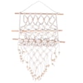 Pikkukuva 2 / 5: Käsinkudottu säilytysteline Macrame-seinävaate Kirja Lehti Kutoa Taskupidike Boho-sisustukseen Koriste Olkkari