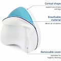 Miniatyrbilde 4 av 5: Side Sleeper Puter, Ortopedisk Støtte, Knepute, Benpute, Langsom Tilbakefjærende Memory Foam, for Gravide Kvinner.