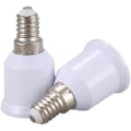 Miniatyrbild 3 av 5: 5 st LED-lampbas E14 till E27 Konverteradapter, Vit