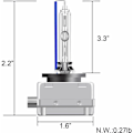 Pikkukuva 4 / 5: D1S 35W Xenon HID -polttimo HID-muunnossarja 6000K 12V timanttivalkoinen + 300 % erittäin kirkas Bi-HID-polttimosarja, 2 kpl