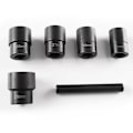 Miniatyrbilde 4 av 5: 6 stk 1/2 tommers Twist Sokkel 5 Skadet Slitte Lug Nut Lock Fjerner Sett