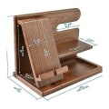 Miniatyrbillede 5 af 5: Træ Telefon Dockingstation Aske Nøgleholder Tegnebog Stativ Ur Organizer Mænd Gave Graduering Han Tra