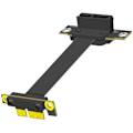 Pikkukuva 1 / 5: PCIE 1X 90 asteen jatkokaapeli, PCI- 3.0 1X uros-jatkokaapeli PCI-E 1X jatkosovittimeen 10 cm