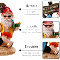 Miniatyrbillede 3 af 5: Sjovt havefigur af harpiks med gnome med surfboard velkomsthilsen et eller andet sted kl. 5 statue til dekoration af hjem, have og gård