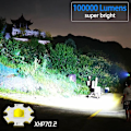 Miniatyrbild 4 av 5: Superljusstark uppladdningsbar ficklampa, kraftfull bärbar ficklampa vattentät ficklampa för camping, nödsituationer