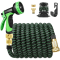 Pikkukuva 1 / 5: Laajeneva kasteluletku 30m 100ft Retractable Garden Hose pidikkeellä ja kastelupistoolilla 9 toimintoa Messinki liittimet,