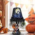 Pikkukuva 5 / 5: Halloween-pöytälamppu, LED-valaistu Painajainen Ennen Joulua -teemainen, Halloween-pöytälamppu työpöydän koristeeksi, LED-kuunvalo pöytälamppu hahmo