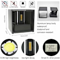 Miniatyrbillede 4 af 4: LED Vægskinne til Indendørs og Udendørs Brug 12 W Moderne Aluminium Vægskinne med Justerbar Strålevinkel Design Vandafvisende Vægskinne Op Ned Varmt W