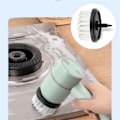 Miniatyrbilde 5 av 5: Spin Scrub-BER Multifunksjonell Elektrisk Vaskbørste, Utskiftbare Roterende Hoder Kraftig Rengjøringsbørste, Hvit