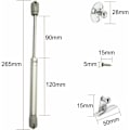 Pikkukuva 5 / 5: Hydrauliset kaasujouset nosto-oviin, kaappeihin, keittiökalusteisiin, saranat, vaimennin, 40N / 4kg 270 mm, 4 kpl pakkaus