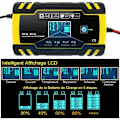 Miniatyrbillede 2 af 5: 12V/24V 8A Intelligent Batterilader, 3-trins Batterilader Vedligeholdelses- og Automatisk Reparationsfunktion til Bil Motorcykel Lastbil, AGM, Gel, Våd, S
