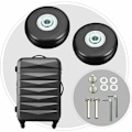 Miniatyrbillede 2 af 5: Kuffert Hjul, Bagage Kuffert Reparation Hjul Tung Last 50mm Lydløs Gummi Universal Drejelig Udskiftning Hjul Transport Erstatter Hjul 4 stk til Su