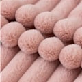 Miniatyrbild 4 av 4: Rosa Fuskuddöverdrag, Fluffig Randig Kuddfodral, 18 X Tum, Soffa Sovrum Dekoration B