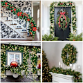 Miniatyrbillede 3 af 5: Juleguirlande med LED-lys, 270 cm 40 LED Varm Hvid Kunstig Juletræ Guirlande Juledekoration Guirlande til Hjemmeindretning Pejse