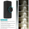 Miniatyrbillede 3 af 5: 3-100W LED Bagkant Dimmer (Rotationsdæmper), Bruges til Dæmpbar LED, Glødepære, Halogenlampe, 220-240V, CE Stikkontakt, Sort