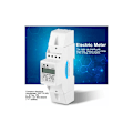 Miniatyrbillede 4 af 5: Enkeltfaset digital energimåler LCD-display 7+1 cifre skærm, Din-skinne elektronisk KWh-måler, 10 (40) A (220V 10 (40) A)