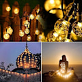 Miniatyrbilde 4 av 5: Feriebelysning LED Solar String Lights Bubble Crystal Ball String Lights 9.5M Utendørslampe for Eventyrlys Bryllupsfestdekorasjon-A