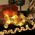 Miniatyrbild 3 av 4: Glittrande bandljus 10m LED-julbelysning, julgransdekoration, spetsbåge DIY julgransdekor inomhus utomhus, varmvit Li