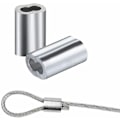 Miniatyrbilde 3 av 5: Hengende sett i rustfritt stål, nylonbelagt rustfritt stålkabel, PVC-stålkabelsstrammer, for telttau, klesvask, utendørs lysekrone, gar