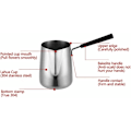 Miniatyrbilde 5 av 5: Rustfritt stål kaffemjølkeskummende potte (1000 ml) - Fei Yu