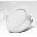 Miniatyrbild 2 av 4: Set med 3 infällda spotlights, speciellt för badrum IP44, skyddad mot stänkvatten, ultraflat, Ø115mm, 6W LED-moduler, varmvit belysning