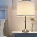 Miniatyrbillede 2 af 5: 2 stk. Tromlelampeskærme, Bordlampe Skærm Gulvlampe, Hvid Lampeskærm, Nem at Samle Erstatning Lampeskærm