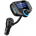 Pikkukuva 5 / 5: Bluetooth-lähetin autoon näytöllä, MP3-soittimen lähetyssovitin 2 USB-portilla, MP3 USB-avaimella