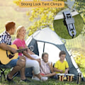 Miniatyrbild 3 av 5: Multifunktionell tältklämma i plast, tältklämmor, presenningklämma för utomhuscamping och vandring, 12 stycken (flerfärgad)